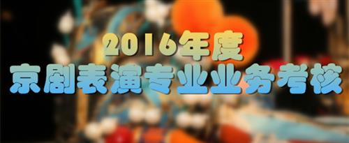 看看老年人黄色电影国家京剧院2016年度京剧表演专业业务考...